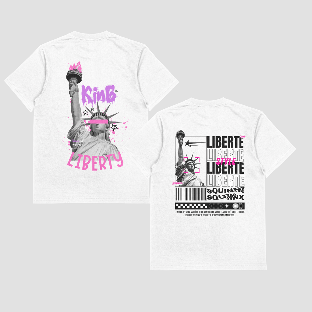 2 PACK T-shirt king liberty + liberté