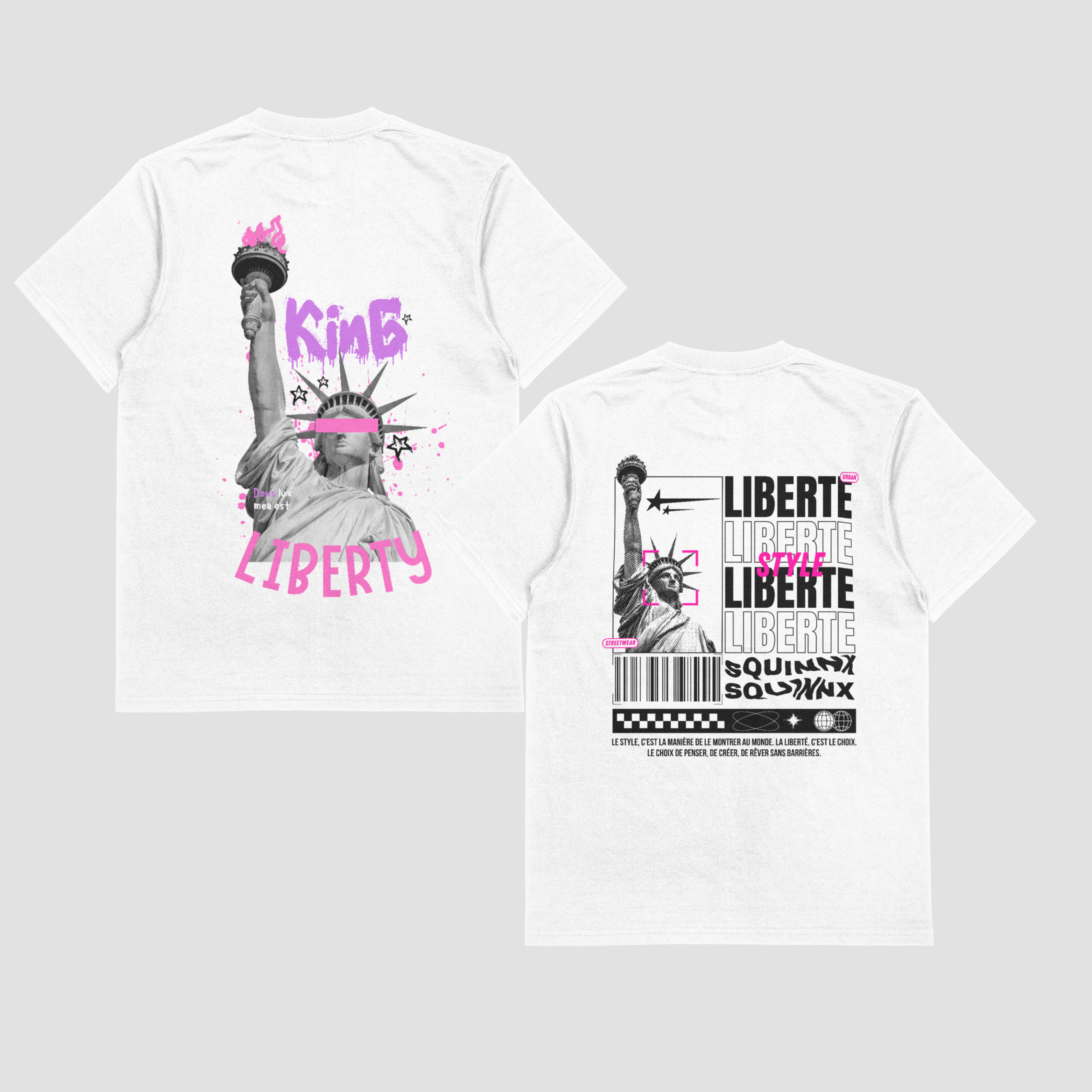 2 PACK T-shirt king liberty + liberté