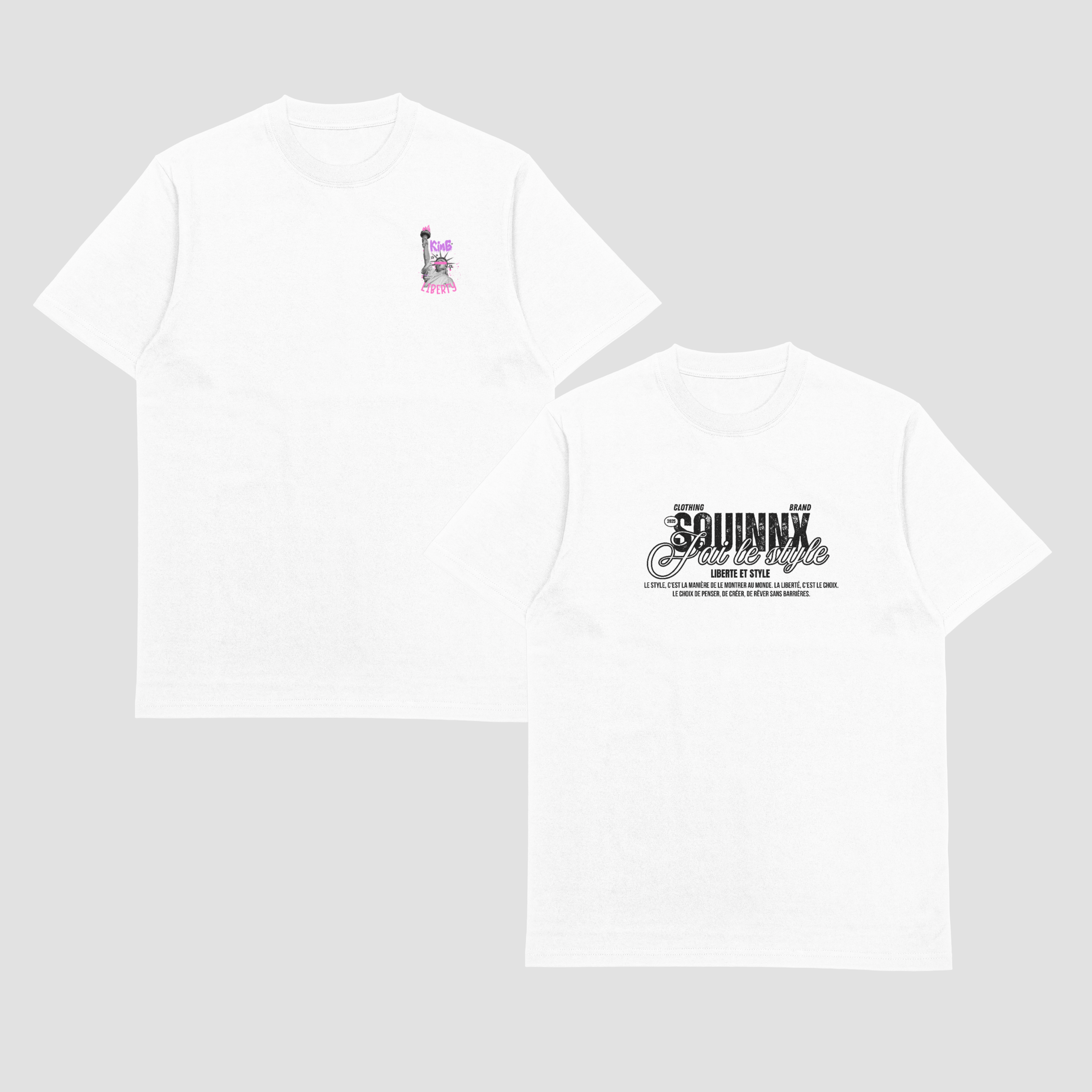 2 PACK T-shirt king liberty + liberté