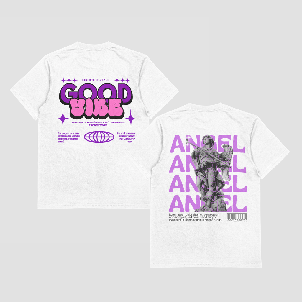 2 pack T-Shirt good vibe + angel